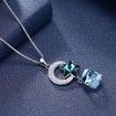 S925 Sterling Silver Star and Moon Necklace