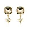 S925 M Word Pendant Earrings Gray