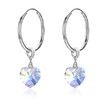 Sterling Silver Ring Fashion Crystal Pendant Earrings in Colour/Platinum Plated