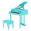 Melodic 30 Keys Classic Kids Piano Wooden Baby Grand Piano with Bench Green