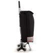 Shopping Trolley Foldable Cart Multi Terrain Aluminium Dolly Grocery Waterproof Storage Bag Tri-Wheel Black