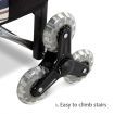 Shopping Trolley Foldable Cart Multi Terrain Aluminium Dolly Grocery Waterproof Storage Bag Tri-Wheel Black