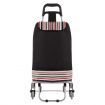 Shopping Trolley Foldable Cart Multi Terrain Aluminium Dolly Grocery Waterproof Storage Bag Tri-Wheel Black