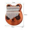 Melodic 17 Keys Panda Kalimba Mahogany Wood Thumb Piano Finger Percussion w/ Tuning Hammer