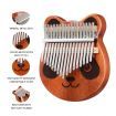 Melodic 17 Keys Panda Kalimba Mahogany Wood Thumb Piano Finger Percussion w/ Tuning Hammer