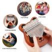 Melodic 17 Keys Panda Kalimba Mahogany Wood Thumb Piano Finger Percussion w/ Tuning Hammer