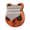 Melodic 17 Keys Panda Kalimba Mahogany Wood Thumb Piano Finger Percussion w/ Tuning Hammer