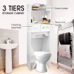 Over the Toilet Storage Cabinet Shelf Bathroom Organiser Stand White