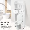 Over the Toilet Storage Cabinet Shelf Bathroom Organiser Stand White