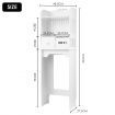Over the Toilet Storage Cabinet Shelf Bathroom Organiser Stand White