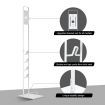 Freestanding Dyson Cordless Vacuum Cleaner Metal Stand Rack Hook V6 V7 V8 V10 V11 V12 V15 White
