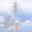Wind Chimes Outdoor, with 6 Aluminum Tubes Wooden Wind Bell Memorial Wind Chimes
