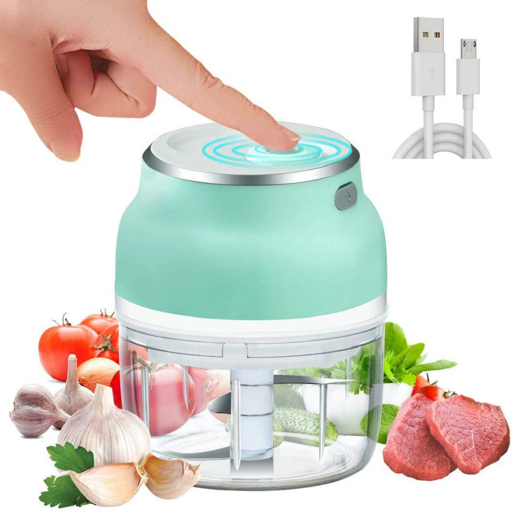 Electric Mini Garlic Chopper,Free Spice Chopper USB Charging Mini Portable Electric for Vegetables Fruits Nuts Pepper Onio Garlic