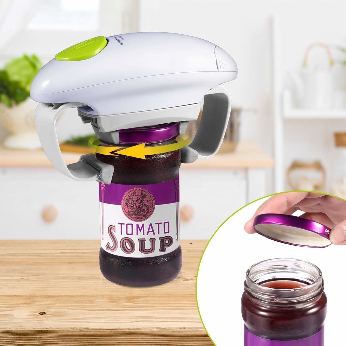 Automatic Jar Opener Electric Bottle Seniors Arthritis Weak Hands Kitchen Aid Durable Safe Restaurant Kitchen Gadgets