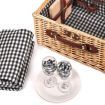 4 Person Picnic Basket Baskets Set Outdoor Blanket Deluxe Wicker Gift Storage