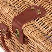 4 Person Picnic Basket Baskets Set Outdoor Blanket Deluxe Wicker Gift Storage