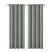 2x Blockout Curtains Panels 3 Layers Eyelet Room Darkening 140x230cm Grey
