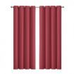 2x Blockout Curtains Panels 3 Layers Eyelet Room Darkening 140x230cm Burgundy