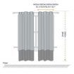 2x Blockout Curtains Panels 3 Layers Eyelet Room Darkening 180x230cm Burgundy