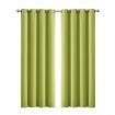 2x Blockout Curtains Panels 3 Layers Eyelet Room Darkening 240x230cm Green