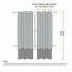 2x Blockout Curtains Panels 3 Layers Eyelet Room Darkening 240x230cm Burgundy