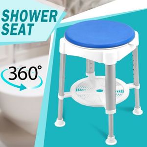 shower stool with rotating seat