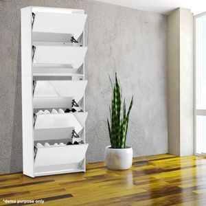 25 Pairs Mirrored Shoe Storage Cabinet