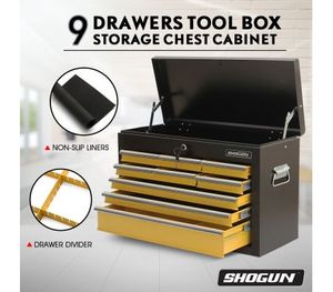 Shogun Tool Chest 9 Drawer Rust Resistant Storage Cabinets With