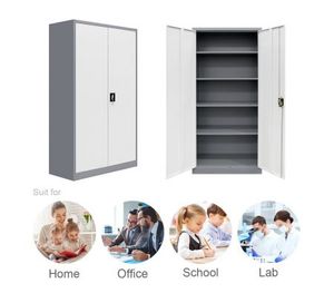 Filing Cabinet Steel Lockable Storage Cupboard W 4 Adjustable