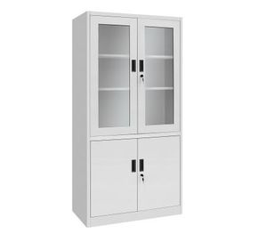 Filing Cabinet Lockable Steel Storage Cupboard W 2 Transparent