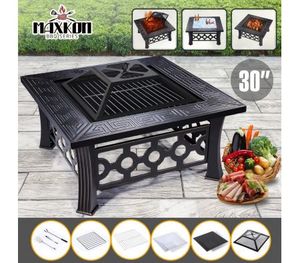 Maxkon 30 Fire Pit 3 In 1 Patio Camping Heater Fireplace Brazier