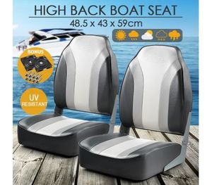 Ogl 2 X High Back Folding Swivel Marine Fishing Boat Seats All