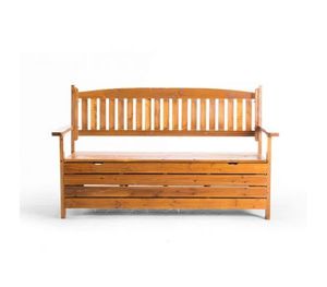 Wooden Garden Bench Patio Storage Timber Seat Outdoor Furniture