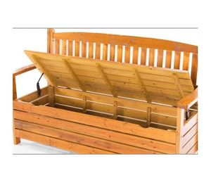 Wooden Garden Bench Patio Storage, Outdoor Wooden Bench Box Seat
