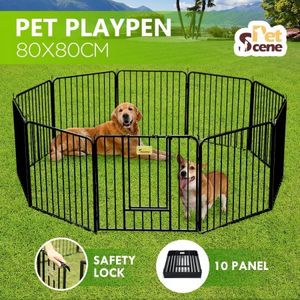 24/"Tall Dog Playpen Crate Fence Pet Play Pen Exercise Cage 8 Panel Yard Pens