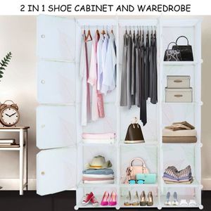 Diy 15 Cube Wardrobe Storage Cabinet Cupboard Organiser Shoe Rack Toy Bookshelf