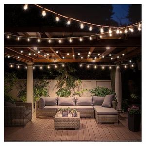 20m Waterproof Led Festoon String Lights W 21 Bulbs