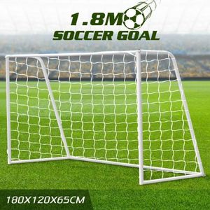 180cm Metal Soccer Goal Portable Football Net Frame Backyard Park