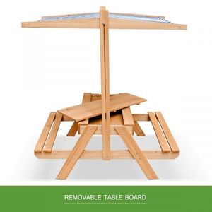 picnic table sandpit