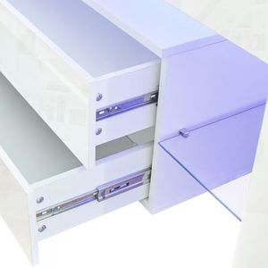 Tv Stand Entertainment Unit 2 Drawers Storage Cabinet Wood