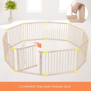 large wooden playpen