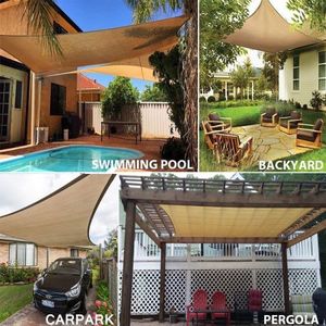 Ogl 2x4m Outdoor Sun Shade Sail Canopy 280gsm 98 Uv Block Sand