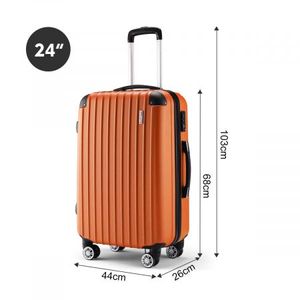 orange hard case luggage