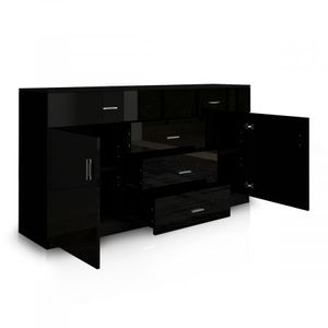 Buffet Table Sideboard Cabinet High Gloss Storage Cupboard W 2