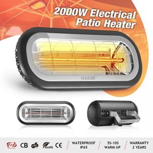 Maxkon Electric Infrared Heater 2000w Outdoor Halogen Heater