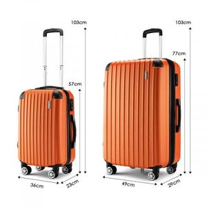 orange hard shell suitcase
