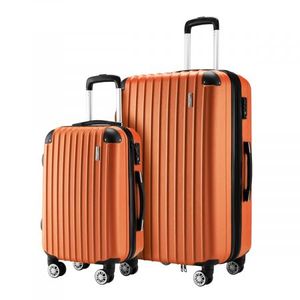 orange lightweight suitcase