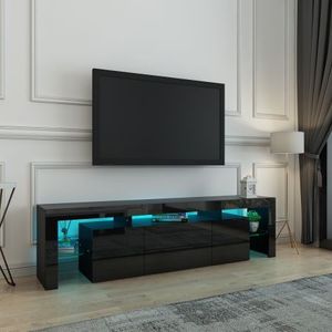 200cm Tv Stand Cabinet Led Entertainment Unit Wood Storage