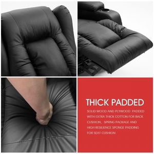 Electric Massage Chair Pu Leather Recliner Sofa Lift Motor Swivel