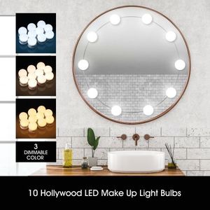 Vanity Mirror Led Light Bulbs 3 Colours Optional Dimmable 10 Led Bulbs